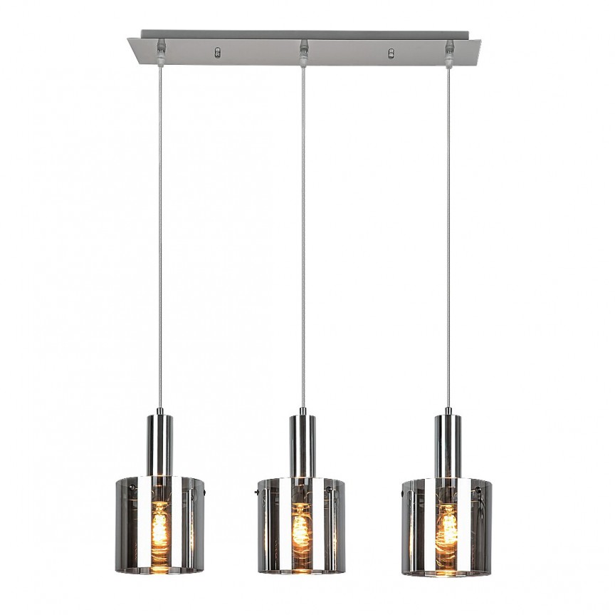 Lustra cu 3 Pendule design modern Donati crom/fumuriu, Corpuri de iluminat interior, moderne⭐ modele lustre interior pentru living, dormitor, bucatarie, baie.✅DeSiGn decorativ de lux!❤️Promotii lampi❗ ➽www.evalight.ro. Alege Corpuri de iluminat interior elegante in stil modern, suspendate sau aplicate de tavan si perete, ieftine de calitate deosebita la cel mai bun pret.
 a