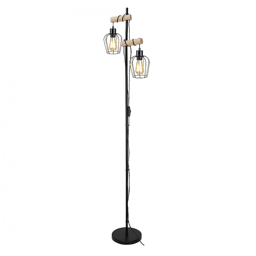 Lampadar / Lampa de podea stil minimalist industrial Fabian, Corpuri de iluminat moderne pentru living dormitor, bucatarie, baie⭐ modele moderne, clasice, vintage.✅DeSiGn decorativ unic!❤️Promotii lampi❗ ➽ www.evalight.ro. Oferte NOI la lustre si candelabre de tip suspensii (lungi) pt camere de interior din casa (înalte), stil elegant, decorate cu cristale margele, abajur din material textil, lemn, metal, sticla, bec Edison sau LED, ieftine si de lux, calitate deosebita la cel mai bun pret. a