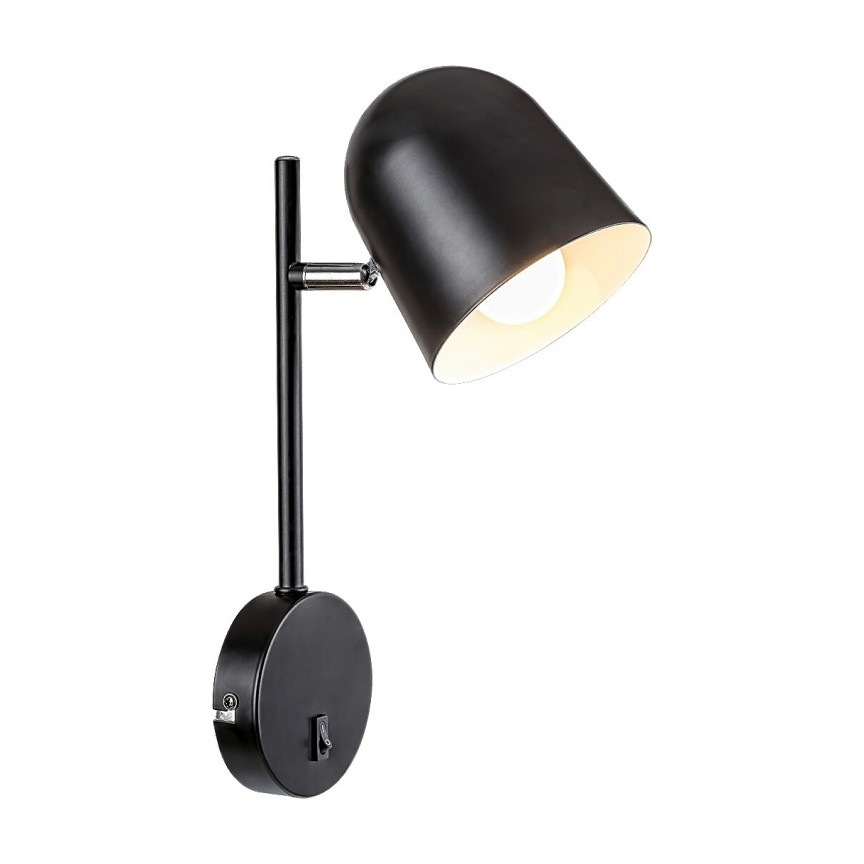 Aplica tip Lampa de perete stil industrial Egon negru, Aplice de perete minimaliste, LED⭐ modele moderne potrivite pentru dormitor, living, baie, hol, bucatarie.✅DeSiGn decorativ unic!❤️Promotii lampi❗ ➽www.evalight.ro. Alege corpuri de iluminat interior tip lustra in stil minimalist, (plafoniera) spoturi aplicate pe perete sau tavan (plafon) pt camere casa, cu lumina ambientala, din (sticla,lemn,inox, crom), cu intrerupator, ieftine si simple, calitate deosebita la cel mai bun pret. a