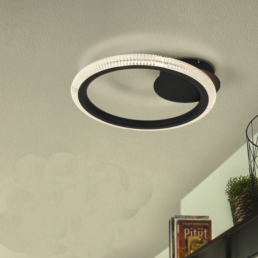 Plafoniera LED design modern circular Ring 42cm, Aplice de perete LED, moderne⭐ modele potrivite pentru dormitor, living, baie, hol, bucatarie.✅DeSiGn LED decorativ unic!❤️Promotii lampi❗ ➽ www.evalight.ro. Alege corpuri de iluminat cu LED pt interior, elegante din cristal (becuri cu leduri si module LED integrate cu lumina calda, naturala sau rece), ieftine si de lux, calitate deosebita la cel mai bun pret.  a