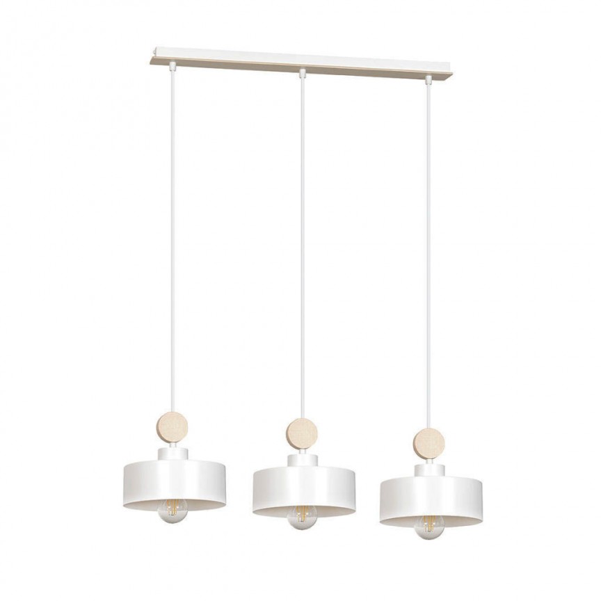 Lustra moderna cu 3 pendule stil scandinav TUNISO alba, Candelabre si Lustre moderne elegante⭐ modele clasice de lux pentru living, bucatarie si dormitor.✅ DeSiGn actual Top 2020!❤️Promotii lampi❗ ➽ www.evalight.ro. Oferte corpuri de iluminat suspendate pt camere de interior (înalte), suspensii (lungi) de tip lustre si candelabre, pendule decorative stil modern, clasic, rustic, baroc, scandinav, retro sau vintage, aplicate pe perete sau de tavan, cu cristale, abajur din material textil, lemn, metal, sticla, bec Edison sau LED, ieftine de calitate deosebita la cel mai bun pret. a