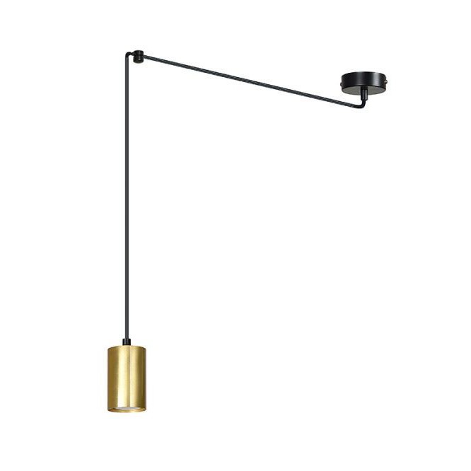 Pendul cu spot stil minimalist TRAKER auriu/negru, Pendule / Lustre suspendate moderne, LED⭐ modele elegante pentru bucatarie, living dormitor.✅DeSiGn decorativ unic!❤️Promotii lampi❗ ➽www.evalight.ro. Alege corpuri de iluminat suspendate pt interior stil modern, suspensii de tip pendule cu cristale, abajur material textil, lemn, metal, sticla, bec tip lumanare Edison sau LED, ieftine si de lux, calitate deosebita la cel mai bun pret. a