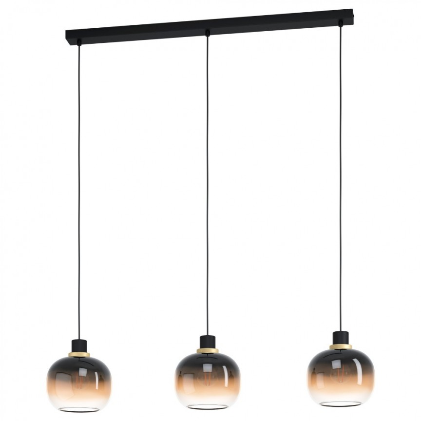 Lustra cu 3 pendule design modern OILELLA 99615 EL, Pendule / Lustre suspendate moderne, LED⭐ modele elegante pentru bucatarie, living dormitor.✅DeSiGn decorativ unic!❤️Promotii lampi❗ ➽www.evalight.ro. Alege corpuri de iluminat suspendate pt interior stil modern, suspensii de tip pendule cu cristale, abajur material textil, lemn, metal, sticla, bec tip lumanare Edison sau LED, ieftine si de lux, calitate deosebita la cel mai bun pret. a