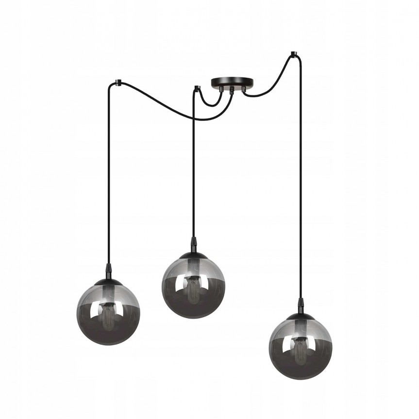 Lustra moderna stil minimalist GIGI 3 negru/grafit, Pendule / Lustre suspendate moderne, LED⭐ modele elegante pentru bucatarie, living dormitor.✅DeSiGn decorativ unic!❤️Promotii lampi❗ ➽www.evalight.ro. Alege corpuri de iluminat suspendate pt interior stil modern, suspensii de tip pendule cu cristale, abajur material textil, lemn, metal, sticla, bec tip lumanare Edison sau LED, ieftine si de lux, calitate deosebita la cel mai bun pret. a