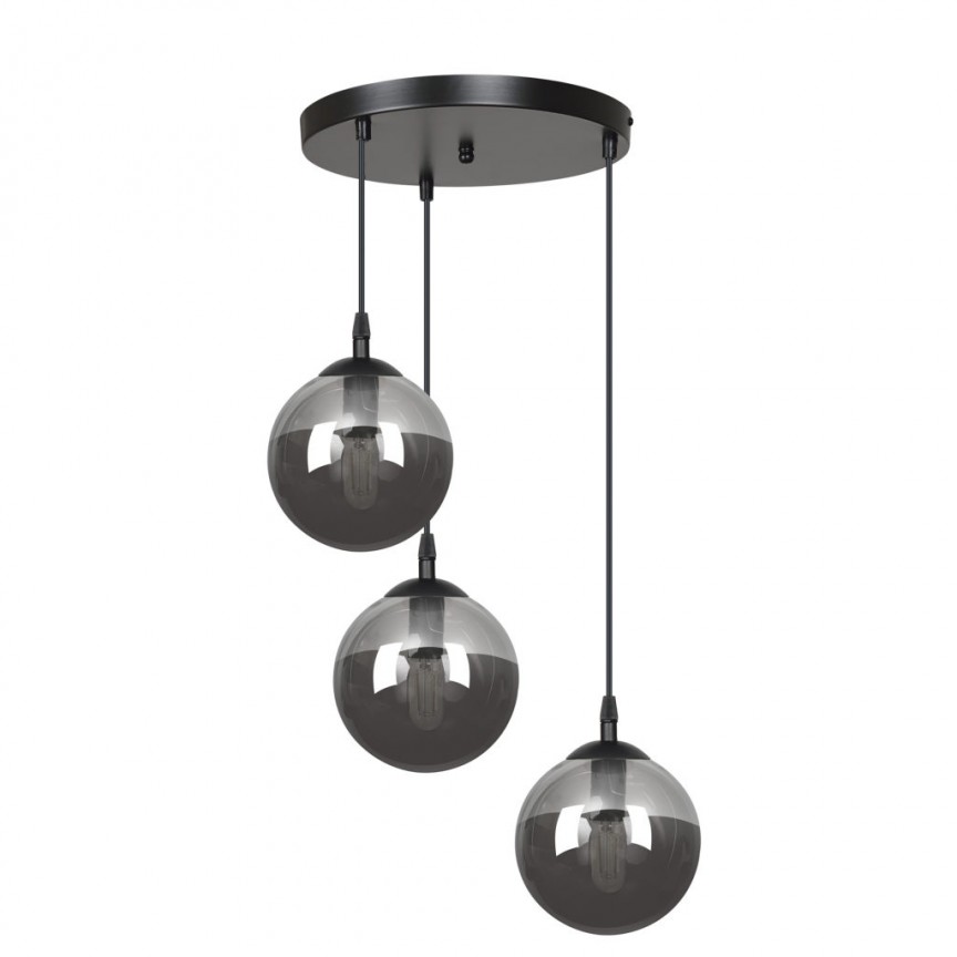 Lustra moderna stil minimalist COSMO 3 negru/grafit, Pendule / Lustre suspendate moderne, LED⭐ modele elegante pentru bucatarie, living dormitor.✅DeSiGn decorativ unic!❤️Promotii lampi❗ ➽www.evalight.ro. Alege corpuri de iluminat suspendate pt interior stil modern, suspensii de tip pendule cu cristale, abajur material textil, lemn, metal, sticla, bec tip lumanare Edison sau LED, ieftine si de lux, calitate deosebita la cel mai bun pret. a