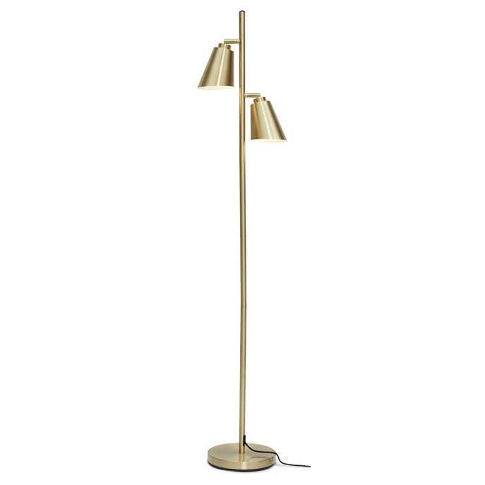 Lampadar, Lampa de podea cu doua spoturi directionabile Bremen auriu, Lampadare de podea pentru living, LED⭐ modele lampi cu picior inalt vintage, moderne si clasice.✅DeSiGn elegant de lux!❤️Promotii lampi❗ ➽www.evalight.ro. Alege corpuri de iluminat de podea pt interior cu reader LED, decorative stil industrial din metal cu picior inalt curbat, trepied din lemn, abajur din material textil, sticla, tesatura, ieftine de calitate deosebita la cel mai bun pret. a