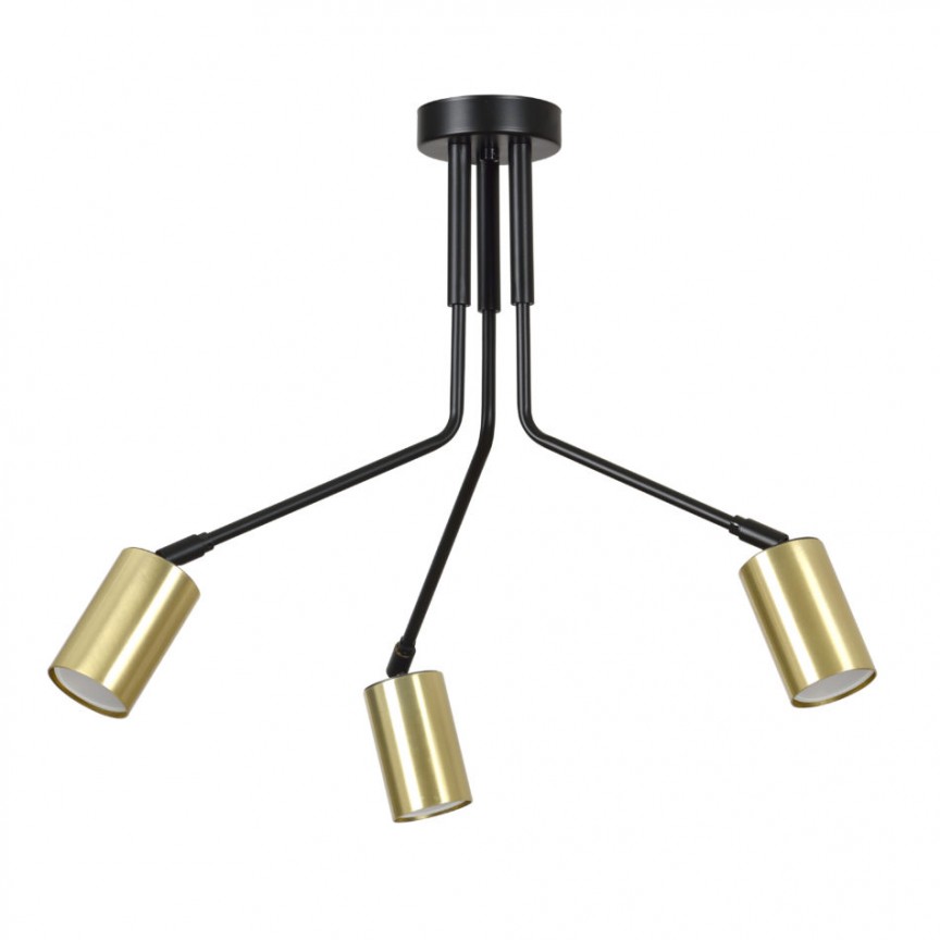 Lustra 3 brate cu spot directionabil VERNO 3 negru, Lustre aplicate, moderne⭐ modele elegante pentru living, dormitor, bucatarie sau hol.✅DeSiGn decorativ unic!❤️Promotii lampi❗ ➽www.evalight.ro. Alege corpuri de iluminat interior de tip plafoniera si lustre aplicate de tavan, ieftine de de lux, calitate deosebita la cel mai bun pret. a