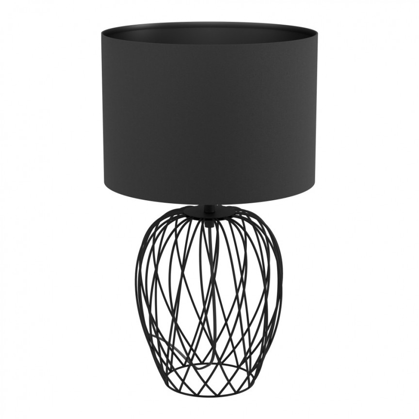 Veioza, lampa de masa design modern NIMLET negru 43653 EL, Veioze moderne de masa⭐ modele elegante inalte potrivite pentru noptiere dormitor si living.✅DeSiGn decorativ de lux unic!❤️Promotii lampi❗ ➽www.evalight.ro. Alege corpuri de iluminat interior tip lampi mari mari cu picior inalt pt citit cu reader LED, de podea, aspect vintage deosebit cu cristal, abajur din material textil, sticla, lemn, metalic, ceramica cu flori, ieftine de calitate la cel mai bun pret. a