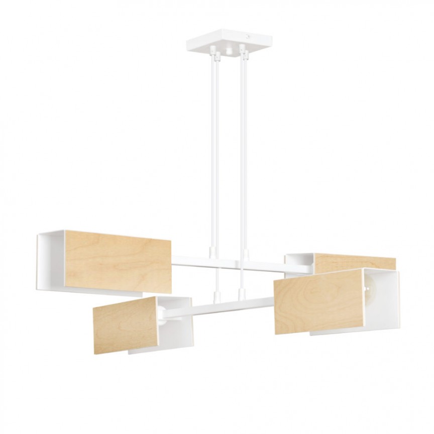 Lustra moderna design scandinav ZAPER 4 alb/lemn, Candelabre si Lustre moderne elegante⭐ modele clasice de lux pentru living, bucatarie si dormitor.✅ DeSiGn actual Top 2020!❤️Promotii lampi❗ ➽ www.evalight.ro. Oferte corpuri de iluminat suspendate pt camere de interior (înalte), suspensii (lungi) de tip lustre si candelabre, pendule decorative stil modern, clasic, rustic, baroc, scandinav, retro sau vintage, aplicate pe perete sau de tavan, cu cristale, abajur din material textil, lemn, metal, sticla, bec Edison sau LED, ieftine de calitate deosebita la cel mai bun pret. a