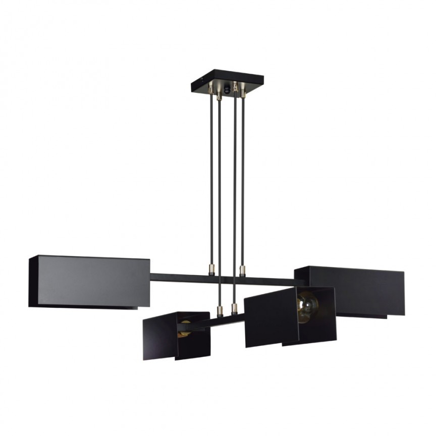 Lustra moderna design minimalist TOLOS 4 negru, Pendule / Lustre suspendate moderne, LED⭐ modele elegante pentru bucatarie, living dormitor.✅DeSiGn decorativ unic!❤️Promotii lampi❗ ➽www.evalight.ro. Alege corpuri de iluminat suspendate pt interior stil modern, suspensii de tip pendule cu cristale, abajur material textil, lemn, metal, sticla, bec tip lumanare Edison sau LED, ieftine si de lux, calitate deosebita la cel mai bun pret. a