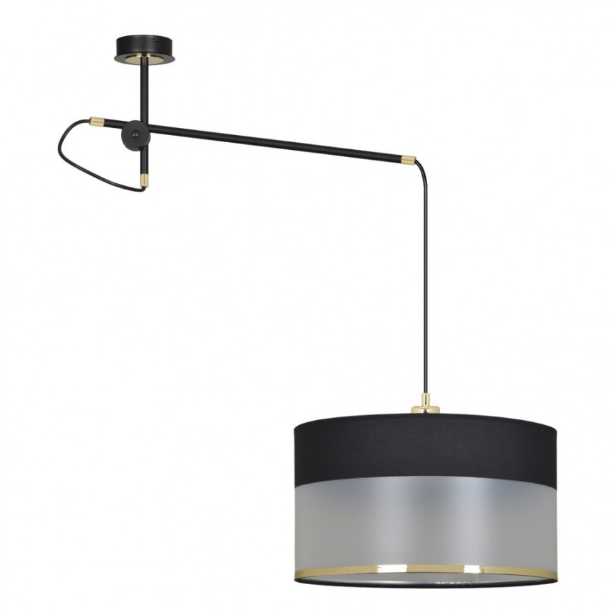 Lustra / Pendul reglabil design modern MONOLIT 1 negru, Pendule / Lustre suspendate moderne, LED⭐ modele elegante pentru bucatarie, living dormitor.✅DeSiGn decorativ unic!❤️Promotii lampi❗ ➽www.evalight.ro. Alege corpuri de iluminat suspendate pt interior stil modern, suspensii de tip pendule cu cristale, abajur material textil, lemn, metal, sticla, bec tip lumanare Edison sau LED, ieftine si de lux, calitate deosebita la cel mai bun pret. a