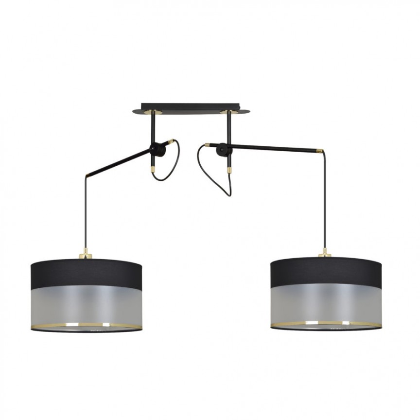 Lustra cu pendule reglabila design modern MONOLIT 2 negru, Pendule / Lustre suspendate moderne, LED⭐ modele elegante pentru bucatarie, living dormitor.✅DeSiGn decorativ unic!❤️Promotii lampi❗ ➽www.evalight.ro. Alege corpuri de iluminat suspendate pt interior stil modern, suspensii de tip pendule cu cristale, abajur material textil, lemn, metal, sticla, bec tip lumanare Edison sau LED, ieftine si de lux, calitate deosebita la cel mai bun pret. a