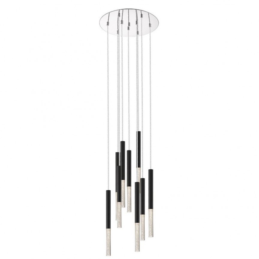 Lustra LED design minimalist cu 9 pendule One, negru mat, Cele mai noi produse 2022 a