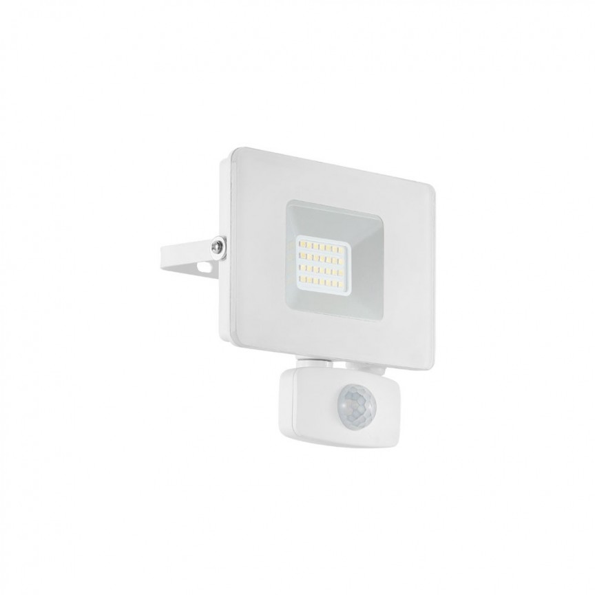 Proiector LED cu senzor de miscare pentru iluminat exterior design modern, IP44 FAEDO 3 alb 33157 EL, Promotii lustre, reduceri⭐ corpuri de iluminat, mobila si decoratiuni de interior si exterior.⭕Oferte Pret redus online ➽ www.evalight.ro❗ a