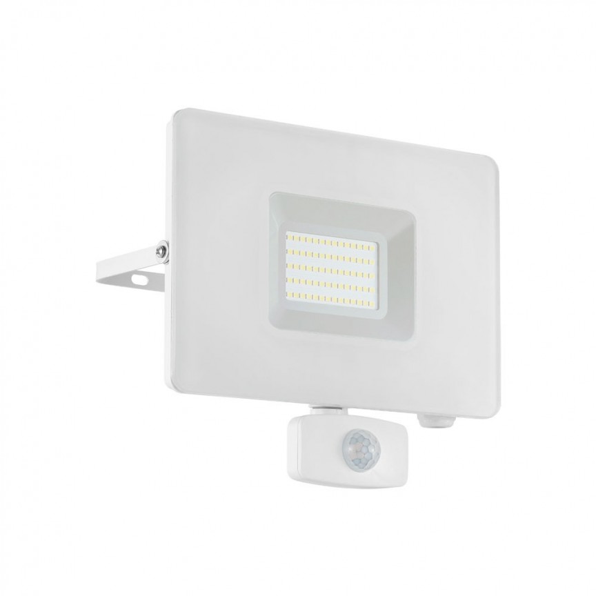 Proiector LED cu senzor de miscare pentru iluminat exterior design modern, IP44 FAEDO 3 alb 33159 EL, Cele mai noi produse 2022 a