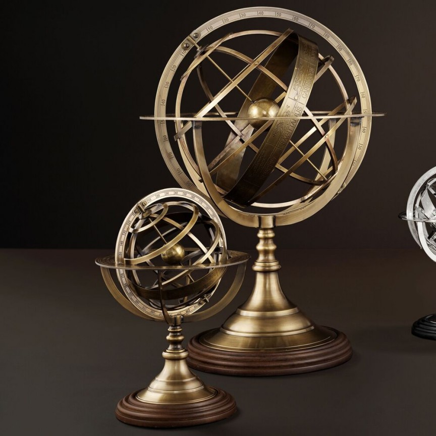 Obiect decorativ LUX Globe S, alama antica 103789 HZ, Obiecte decorative de lux⭐ accesorii moderne Vintage & Retro, decoratiuni interioare pentru casa, living, dormitor, bucatarie❗ www.evalight.ro.  a