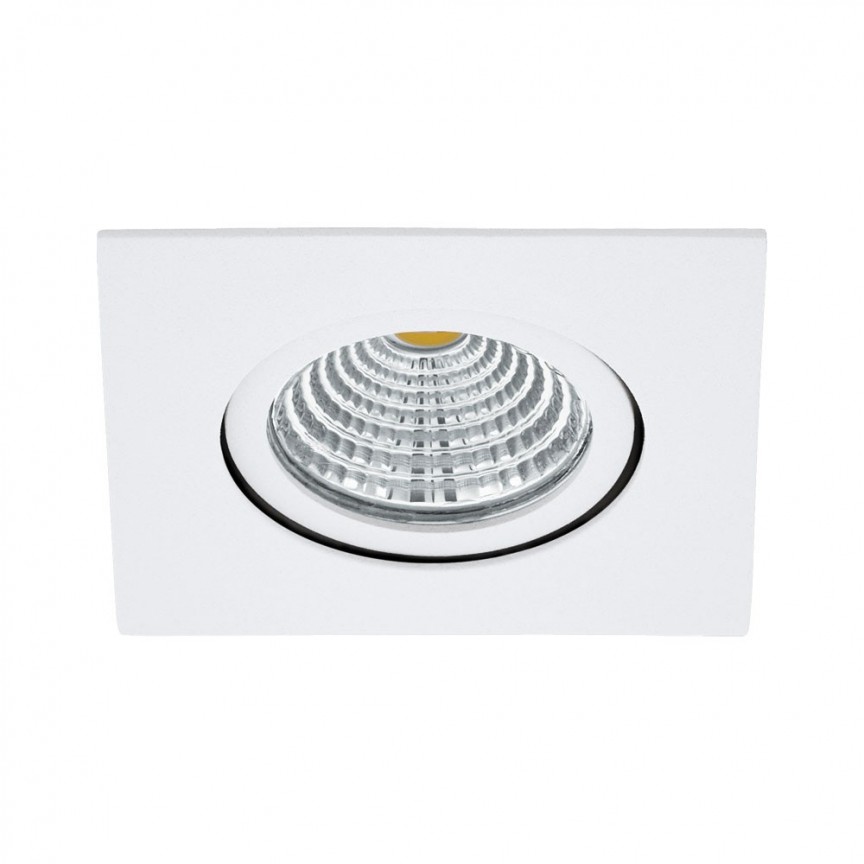 Spot incastrabil LED dimabil, directionabil SALICETO, 8,8x8,8cm, 4000K 98306 EL, Spoturi incastrate tavan / perete, LED⭐ modele moderne pentru baie, living, dormitor, bucatarie, hol.✅Design decorativ unic!❤️Promotii lampi❗ ➽ www.evalight.ro. Alege corpuri de iluminat interior de tip spot-uri incastrabile cu LED, cu lumina calda, alba rece sau neutra, montare in tavanul fals rigips, mobila, pardoseala, beton, ieftine de calitate la cel mai bun pret. a