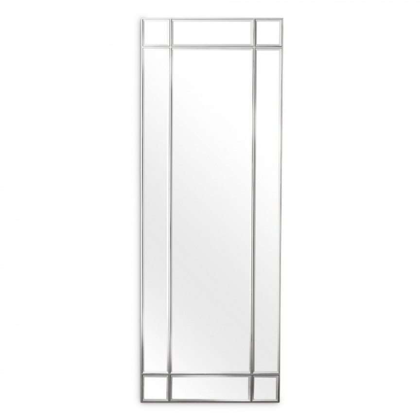 Oglinda decorativa LUX Beaumont Rectangular, nickel 78x215cm 115914 HZ, Oglinzi decorative de perete⭐ modele moderne pentru living, dormitor sau hol.✅DeSiGn elegant de lux!❤️Promotii decoratiuni cu oglinzi❗ ➽ www.evalight.ro. Alege oglinzi elegante mari potrivite pt camera, de podea in dresing sau de perete, mobila, baie, rama din metal sau lemn, ieftine de calitate deosebita la cel mai bun pret. a