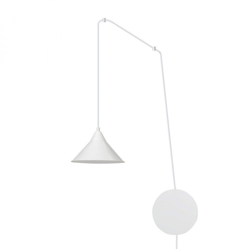 Aplica suspendata de perete / tavan reglabila ABRAMO 1 alba, Pendule / Lustre suspendate moderne, LED⭐ modele elegante pentru bucatarie, living dormitor.✅DeSiGn decorativ unic!❤️Promotii lampi❗ ➽www.evalight.ro. Alege corpuri de iluminat suspendate pt interior stil modern, suspensii de tip pendule cu cristale, abajur material textil, lemn, metal, sticla, bec tip lumanare Edison sau LED, ieftine si de lux, calitate deosebita la cel mai bun pret. a