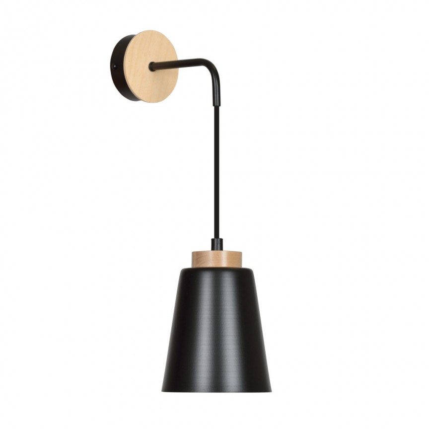 Aplica de perete metalica design modern BOLERO negru/lemn, Aplice de perete minimaliste, LED⭐ modele moderne potrivite pentru dormitor, living, baie, hol, bucatarie.✅DeSiGn decorativ unic!❤️Promotii lampi❗ ➽www.evalight.ro. Alege corpuri de iluminat interior tip lustra in stil minimalist, (plafoniera) spoturi aplicate pe perete sau tavan (plafon) pt camere casa, cu lumina ambientala, din (sticla,lemn,inox, crom), cu intrerupator, ieftine si simple, calitate deosebita la cel mai bun pret. a