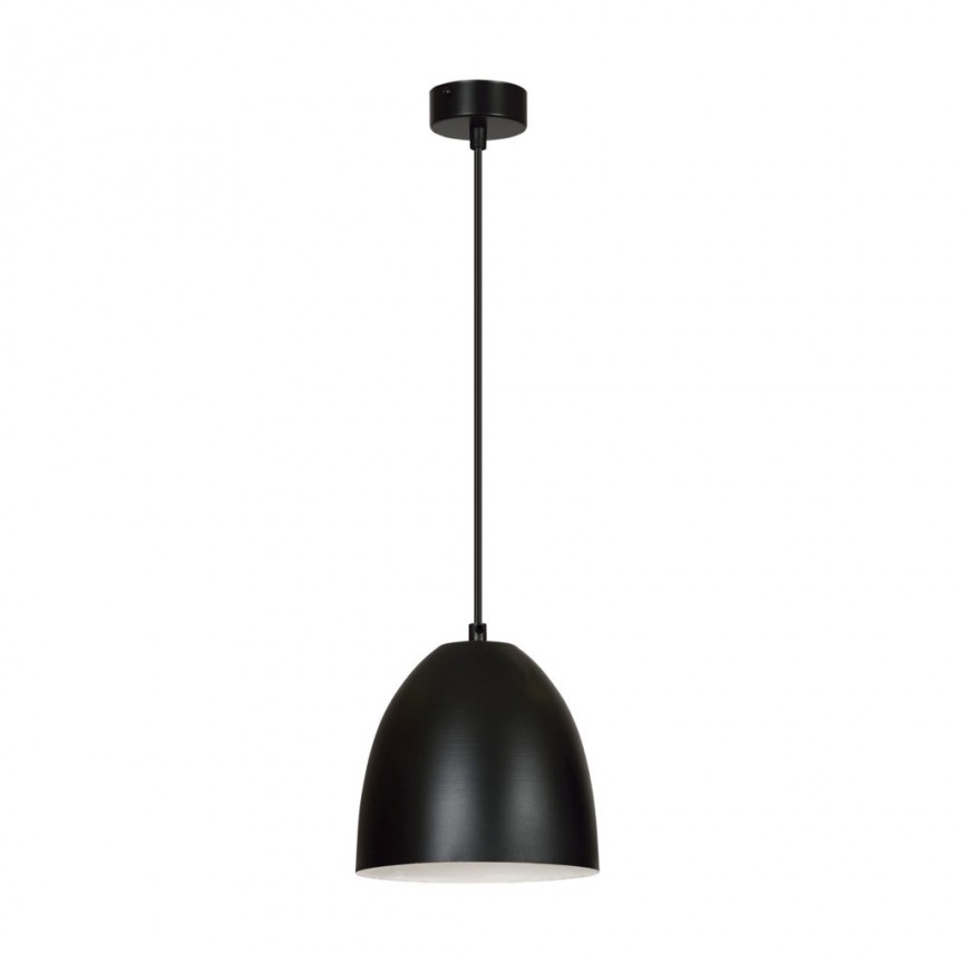 Pendul metalic stil industrial LENOX 1 negru/alb, Candelabre Vintage, Retro⭐ modele lustre decorative moderne pentru iluminat bucatarie, dormitor si living.✅Design elegant unic!❤️Promotii lampi❗ ➽ www.evalight.ro. Oferte la corpuri de iluminat suspendate de tip suspensii pentru camere interior, decorate in stil antichizat industrial, retro sau vintage, abajur material textil, lemn, metal, sticla, bec tip lumanare Edison sau LED, ieftine si de lux, calitate deosebita la cel mai bun pret. a