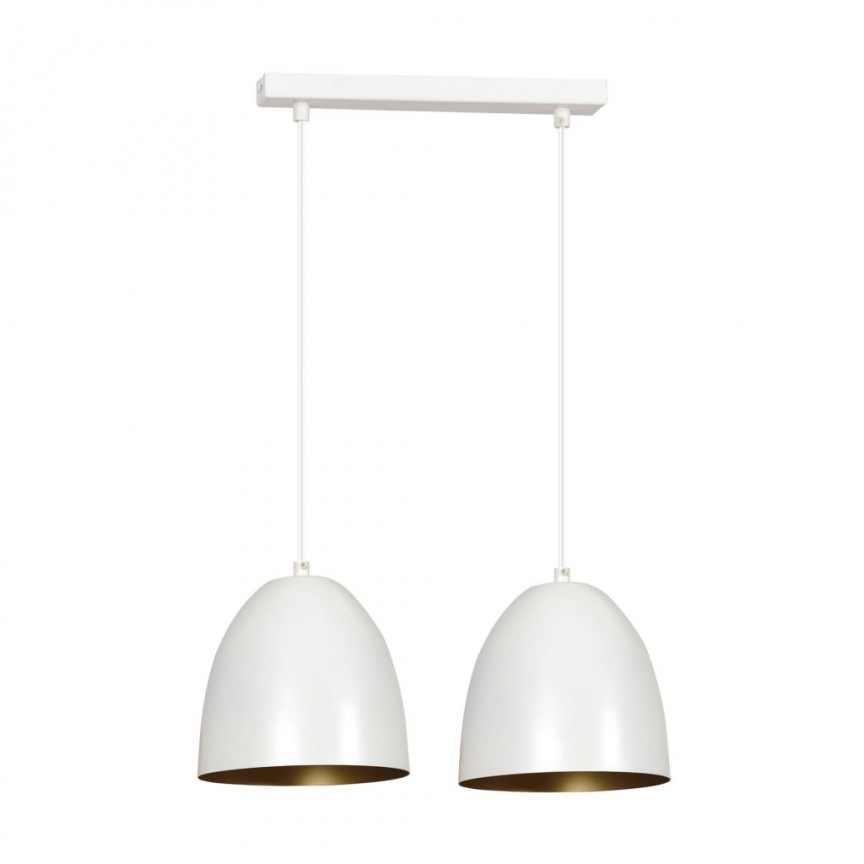 Lustra cu pendule metalice stil industrial LENOX 2 alb/auriu, Pendule / Lustre suspendate moderne, LED⭐ modele elegante pentru bucatarie, living dormitor.✅DeSiGn decorativ unic!❤️Promotii lampi❗ ➽www.evalight.ro. Alege corpuri de iluminat suspendate pt interior stil modern, suspensii de tip pendule cu cristale, abajur material textil, lemn, metal, sticla, bec tip lumanare Edison sau LED, ieftine si de lux, calitate deosebita la cel mai bun pret. a