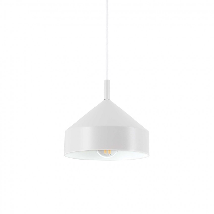 Lustra, Pendul metalic YURTA SP1 D21 BIANCO, Pendule / Lustre suspendate moderne, LED⭐ modele elegante pentru bucatarie, living dormitor.✅DeSiGn decorativ unic!❤️Promotii lampi❗ ➽www.evalight.ro. Alege corpuri de iluminat suspendate pt interior stil modern, suspensii de tip pendule cu cristale, abajur material textil, lemn, metal, sticla, bec tip lumanare Edison sau LED, ieftine si de lux, calitate deosebita la cel mai bun pret. a