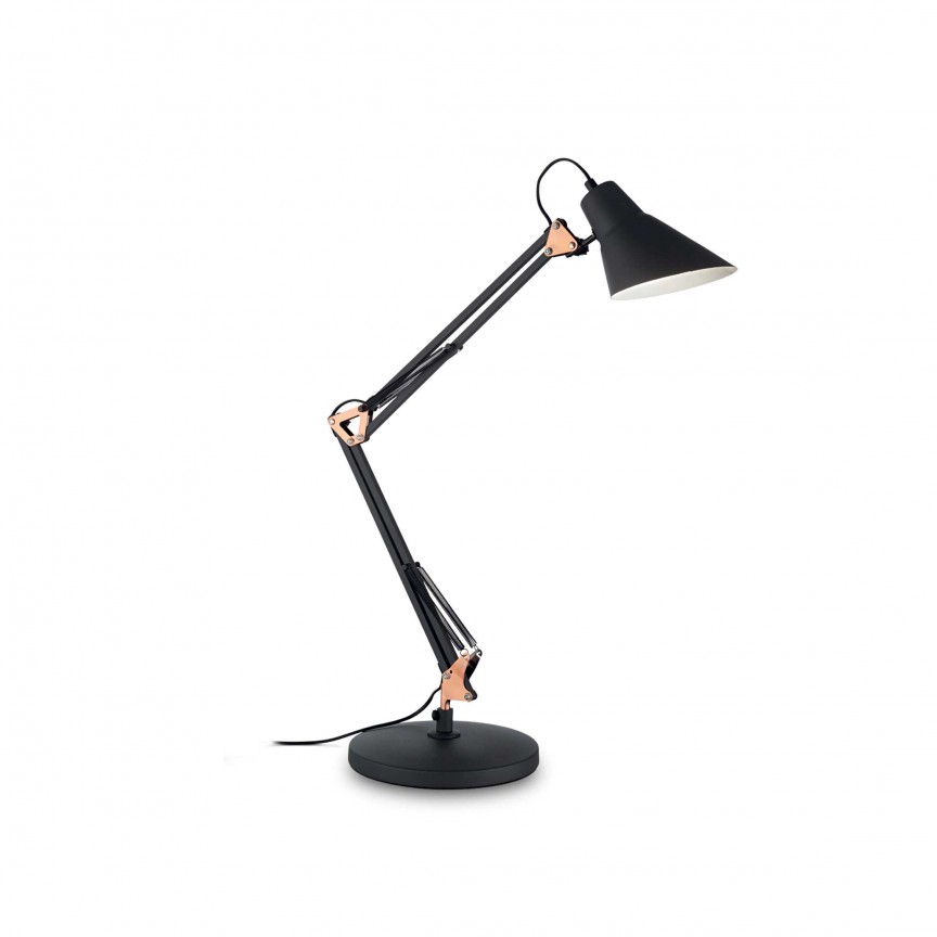 Lampa de birou cu brat articulat SALLY TL1 NERO RAME, Veioze / Lampi de Birou, LED⭐ modele vintage moderne sau clasice pentru iluminat birou copii si office.✅DeSiGn original de lux!❤️Promotii lampi birou❗ ➽www.evalight.ro. Alege corpuri de iluminat birou living pt citit cu reader LED, cu brat flexibil (articulat), cu clips (clema), calitate deosebita la cel mai bun pret. a