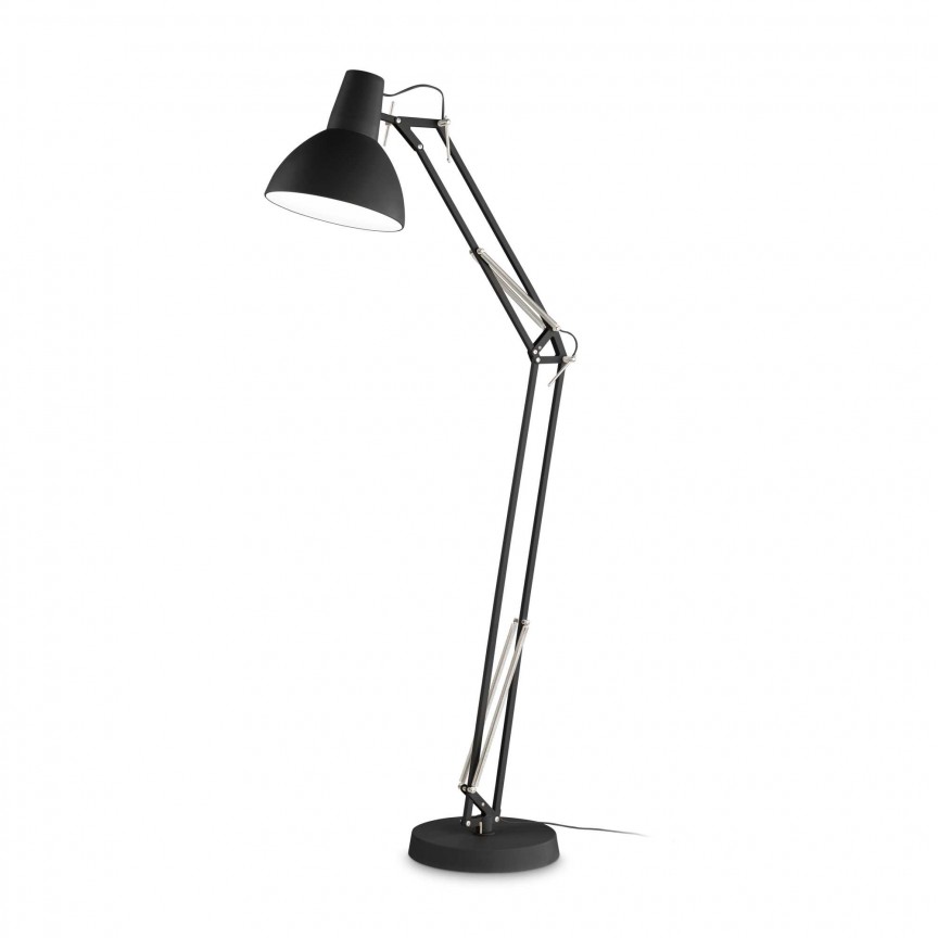 Lampa de podea cu brat articulat WALLY PT1 TOTAL BLACK, Lampadare moderne de podea⭐ modele elegante pentru iluminat camera living dormitor.✅DeSiGn decorativ de lux unic!❤️Promotii lampi❗ ➽www.evalight.ro. Alege corpuri de iluminat de podea pt interior cu reader LED, ieftine de calitate deosebita la cel mai bun pret. a