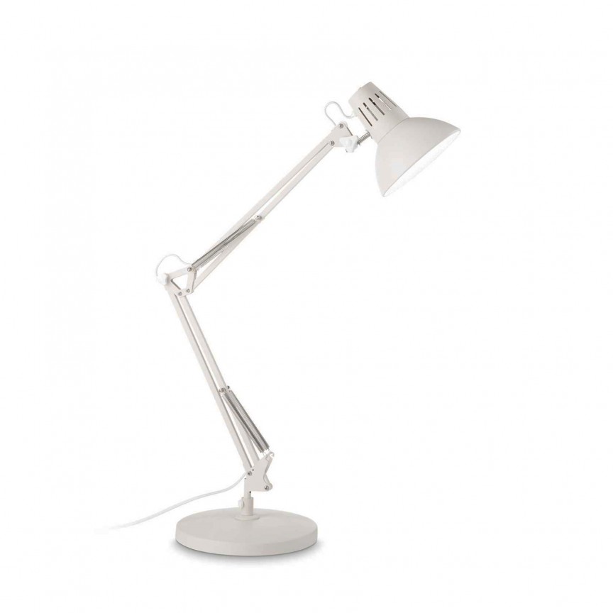 Lampa de birou cu brat articulat WALLY TL1 TOTAL WHITE, Veioze de birou moderne, LED⭐ modele ieftine si de lux pentru iluminat birou office si copii.✅DeSiGn original de lux!❤️Promotii lampi birou❗ ➽www.evalight.ro. Alege corpuri de iluminat interior tip veioza birou living pt citit cu reader LED, stil elegant clasic, vintage sau rustic, abajur textil, metal, sticla, lemn, calitate deosebita la cel mai bun pret. a