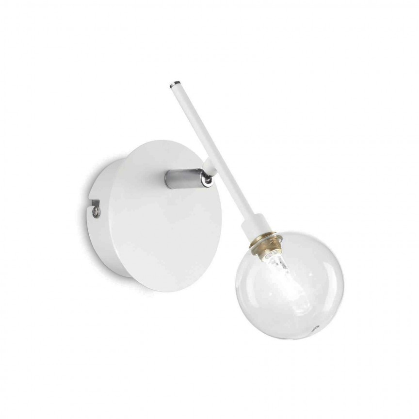 Aplica de perete design modern MARACAS AP1 BIANCO, Candelabre si Lustre moderne elegante⭐ modele clasice de lux pentru living, bucatarie si dormitor.✅ DeSiGn actual Top 2020!❤️Promotii lampi❗ ➽ www.evalight.ro. Oferte corpuri de iluminat suspendate pt camere de interior (înalte), suspensii (lungi) de tip lustre si candelabre, pendule decorative stil modern, clasic, rustic, baroc, scandinav, retro sau vintage, aplicate pe perete sau de tavan, cu cristale, abajur din material textil, lemn, metal, sticla, bec Edison sau LED, ieftine de calitate deosebita la cel mai bun pret. a