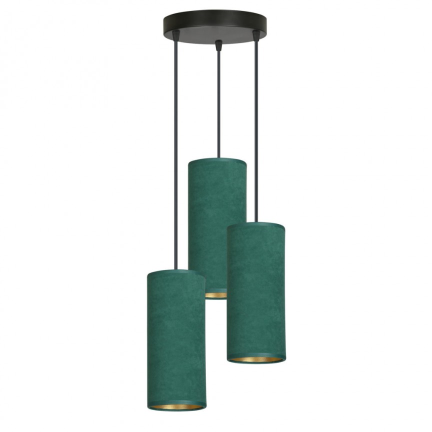 Lustra cu pendule moderne BENTE 3 PREMIUM verde, Pendule / Lustre suspendate moderne, LED⭐ modele elegante pentru bucatarie, living dormitor.✅DeSiGn decorativ unic!❤️Promotii lampi❗ ➽www.evalight.ro. Alege corpuri de iluminat suspendate pt interior stil modern, suspensii de tip pendule cu cristale, abajur material textil, lemn, metal, sticla, bec tip lumanare Edison sau LED, ieftine si de lux, calitate deosebita la cel mai bun pret. a