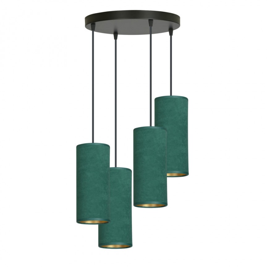 Lustra cu pendule moderne BENTE 4 PREMIUM verde, Pendule / Lustre suspendate moderne, LED⭐ modele elegante pentru bucatarie, living dormitor.✅DeSiGn decorativ unic!❤️Promotii lampi❗ ➽www.evalight.ro. Alege corpuri de iluminat suspendate pt interior stil modern, suspensii de tip pendule cu cristale, abajur material textil, lemn, metal, sticla, bec tip lumanare Edison sau LED, ieftine si de lux, calitate deosebita la cel mai bun pret. a