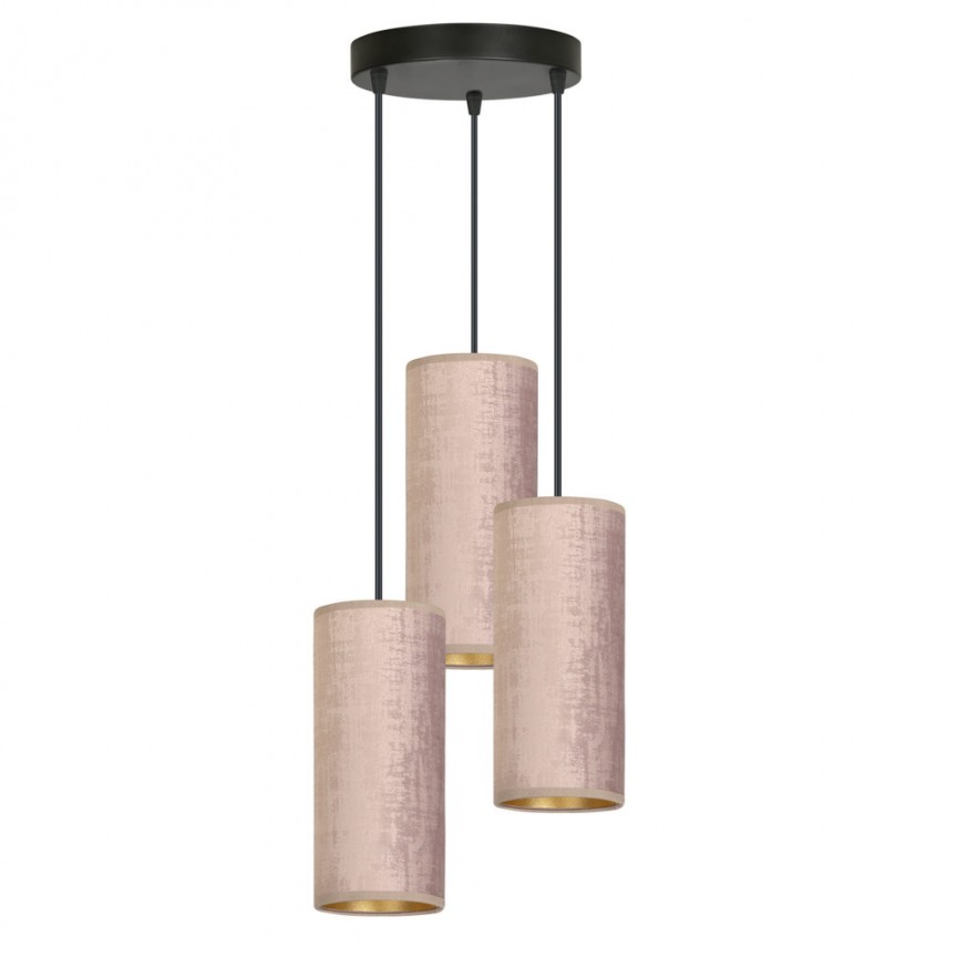 Lustra cu pendule moderne BENTE 3 PREMIUM roze, Candelabre si Lustre moderne elegante⭐ modele clasice de lux pentru living, bucatarie si dormitor.✅ DeSiGn actual Top 2020!❤️Promotii lampi❗ ➽ www.evalight.ro. Oferte corpuri de iluminat suspendate pt camere de interior (înalte), suspensii (lungi) de tip lustre si candelabre, pendule decorative stil modern, clasic, rustic, baroc, scandinav, retro sau vintage, aplicate pe perete sau de tavan, cu cristale, abajur din material textil, lemn, metal, sticla, bec Edison sau LED, ieftine de calitate deosebita la cel mai bun pret. a