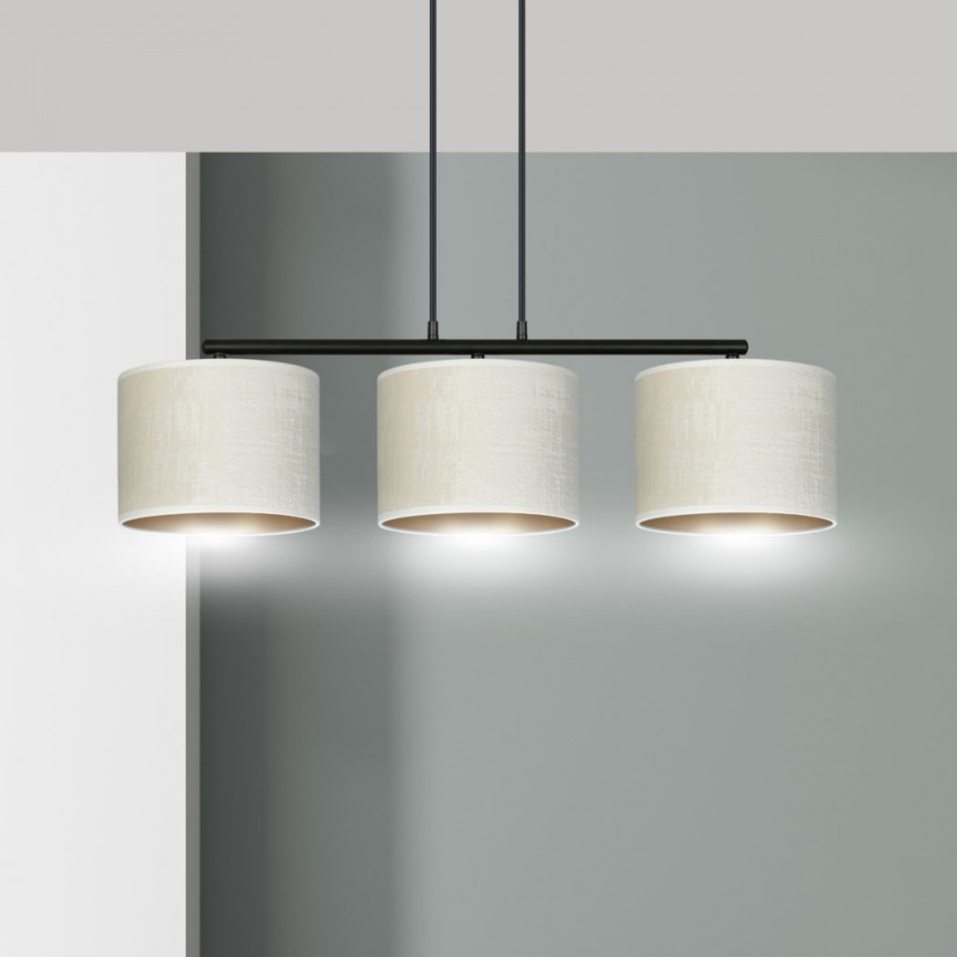 Lustra moderna design elegant HILDE 3 alba, Candelabre si Lustre moderne elegante⭐ modele clasice de lux pentru living, bucatarie si dormitor.✅ DeSiGn actual Top 2020!❤️Promotii lampi❗ ➽ www.evalight.ro. Oferte corpuri de iluminat suspendate pt camere de interior (înalte), suspensii (lungi) de tip lustre si candelabre, pendule decorative stil modern, clasic, rustic, baroc, scandinav, retro sau vintage, aplicate pe perete sau de tavan, cu cristale, abajur din material textil, lemn, metal, sticla, bec Edison sau LED, ieftine de calitate deosebita la cel mai bun pret. a