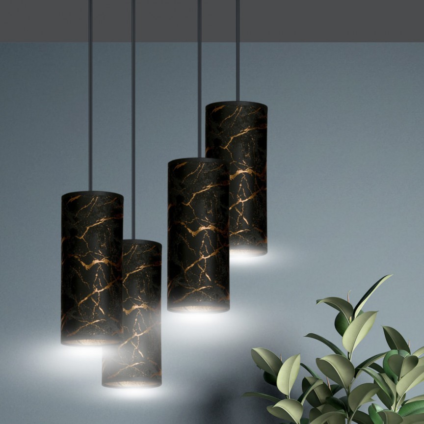 Lustra suspendata design elegant KARLI 4 negru, Corpuri de iluminat interior, moderne⭐ modele lustre interior pentru living, dormitor, bucatarie, baie.✅DeSiGn decorativ de lux!❤️Promotii lampi❗ ➽www.evalight.ro. Alege Corpuri de iluminat interior elegante in stil modern, suspendate sau aplicate de tavan si perete, ieftine de calitate deosebita la cel mai bun pret.
 a