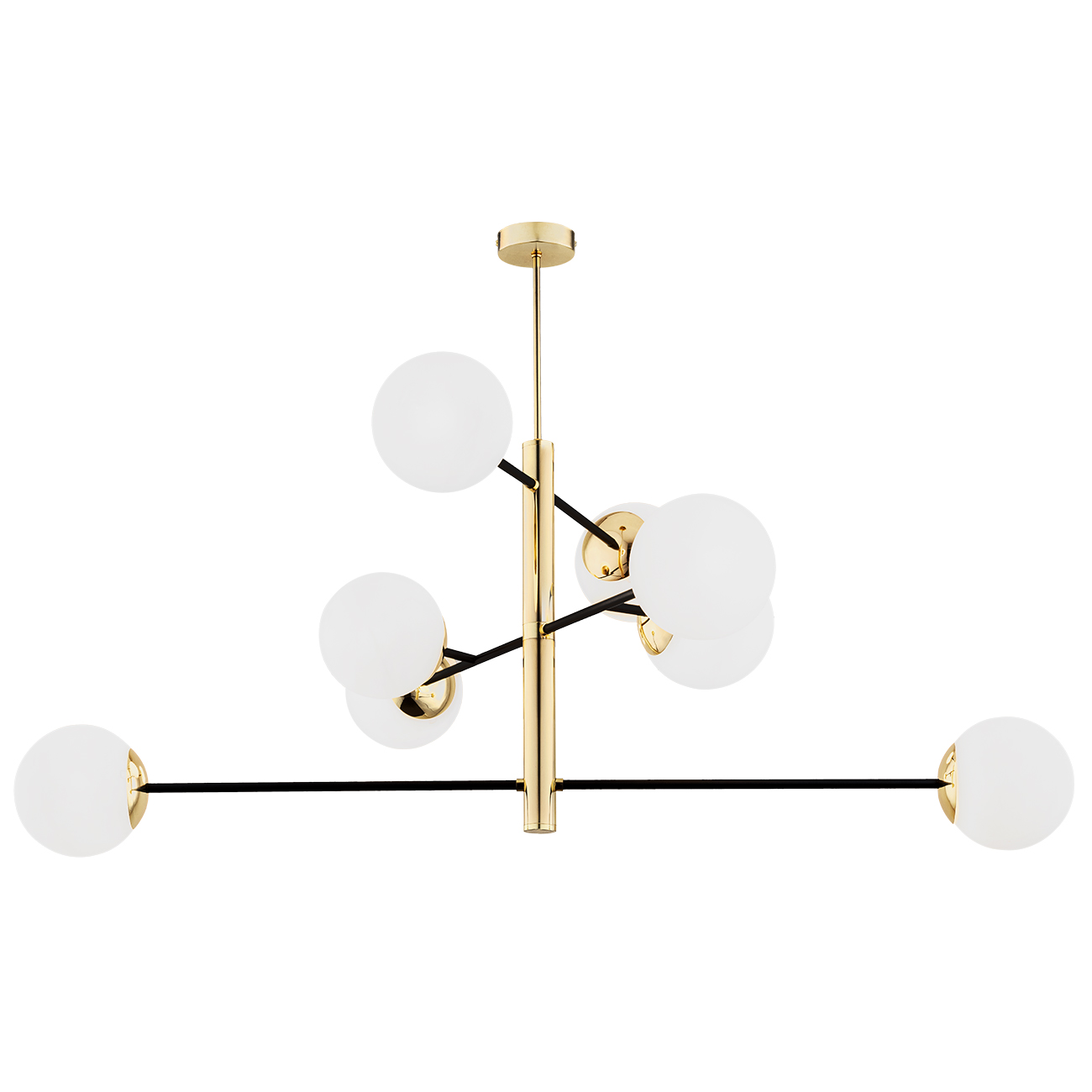 Lustra suspendata design modern minimalist CAMERON 8L negru/alama, Pendule / Lustre suspendate moderne, LED⭐ modele elegante pentru bucatarie, living dormitor.✅DeSiGn decorativ unic!❤️Promotii lampi❗ ➽www.evalight.ro. Alege corpuri de iluminat suspendate pt interior stil modern, suspensii de tip pendule cu cristale, abajur material textil, lemn, metal, sticla, bec tip lumanare Edison sau LED, ieftine si de lux, calitate deosebita la cel mai bun pret. a