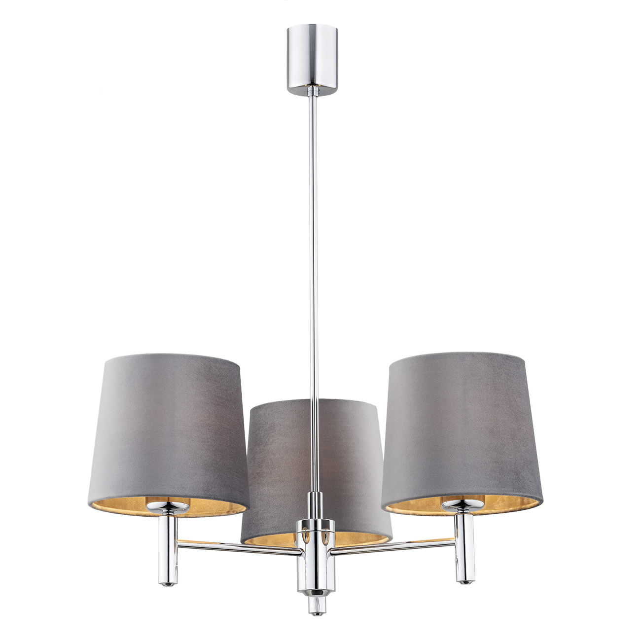 Candelabru modern design elegant BOLZANO 3L gri, Candelabre si Lustre moderne⭐ modele elegante de lux pentru dormitor living, bucatarie.✅DeSiGn decorativ unic!❤️Promotii lampi❗ ➽www.evalight.ro. Alege corpuri de iluminat suspendate pt interior stil modern, suspensii de tip pendule cu cristale, abajur material textil, lemn, metal, sticla, bec tip lumanare Edison sau LED, ieftine de calitate deosebita la cel mai bun pret.

 a