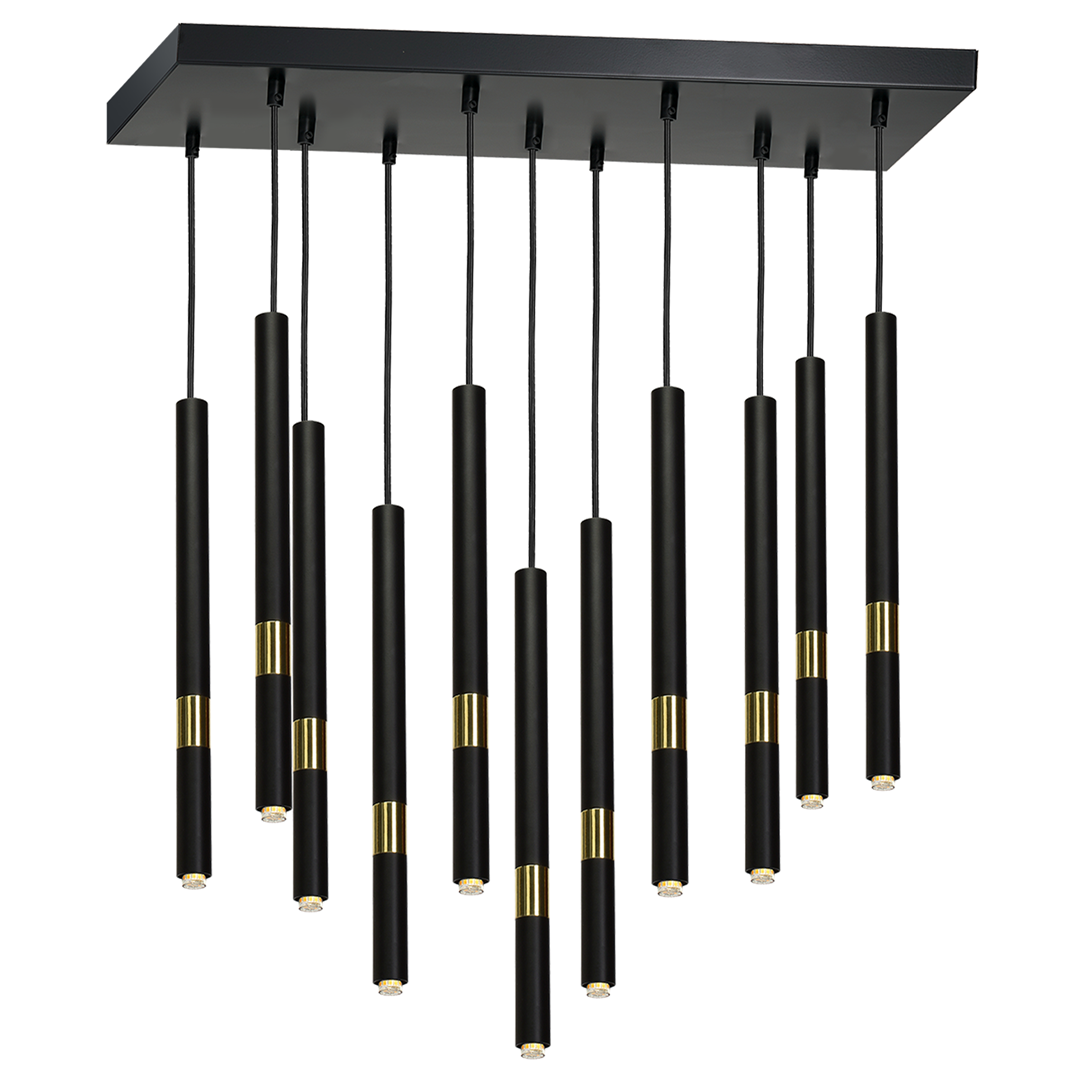 Lustra suspendata cu 11 pendule design modern MONZA negru, auriu MLG-MLP6386, Candelabre si Lustre moderne elegante⭐ modele clasice de lux pentru living, bucatarie si dormitor.✅ DeSiGn actual Top 2020!❤️Promotii lampi❗ ➽ www.evalight.ro. Oferte corpuri de iluminat suspendate pt camere de interior (înalte), suspensii (lungi) de tip lustre si candelabre, pendule decorative stil modern, clasic, rustic, baroc, scandinav, retro sau vintage, aplicate pe perete sau de tavan, cu cristale, abajur din material textil, lemn, metal, sticla, bec Edison sau LED, ieftine de calitate deosebita la cel mai bun pret. a