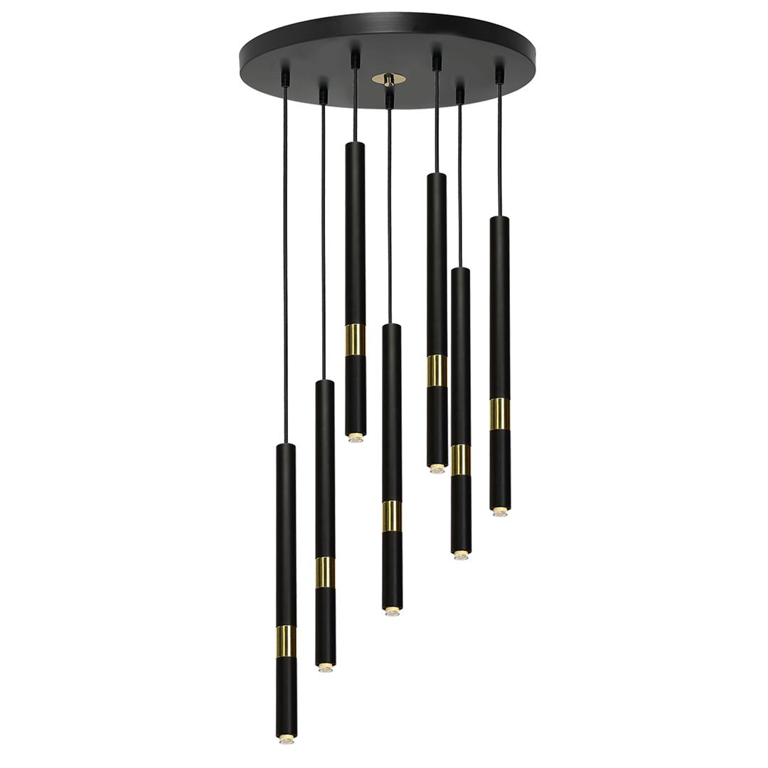 Lustra aplicata cu 7 pendule design modern MONZA negru, auriu MLG-MLP6385, Candelabre si Lustre moderne elegante⭐ modele clasice de lux pentru living, bucatarie si dormitor.✅ DeSiGn actual Top 2020!❤️Promotii lampi❗ ➽ www.evalight.ro. Oferte corpuri de iluminat suspendate pt camere de interior (înalte), suspensii (lungi) de tip lustre si candelabre, pendule decorative stil modern, clasic, rustic, baroc, scandinav, retro sau vintage, aplicate pe perete sau de tavan, cu cristale, abajur din material textil, lemn, metal, sticla, bec Edison sau LED, ieftine de calitate deosebita la cel mai bun pret. a