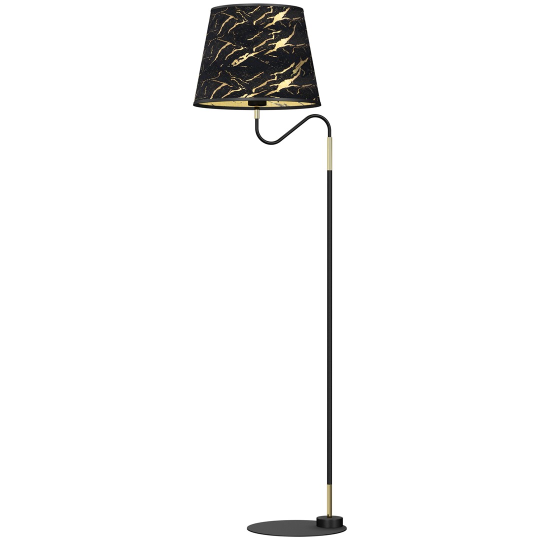 Lampadar, lampa de podea design modern HERMES negru, auriu MLG-MLP7284, Lampadare moderne de podea⭐ modele elegante pentru iluminat camera living dormitor.✅DeSiGn decorativ de lux unic!❤️Promotii lampi❗ ➽www.evalight.ro. Alege corpuri de iluminat de podea pt interior cu reader LED, ieftine de calitate deosebita la cel mai bun pret. a