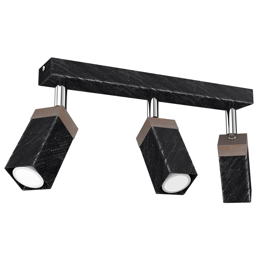 Lustra aplicata cu 3 spoturi mini GU10 design modern SOLO negru, Corpuri de iluminat interior, moderne⭐ modele lustre interior pentru living, dormitor, bucatarie, baie.✅DeSiGn decorativ de lux!❤️Promotii lampi❗ ➽www.evalight.ro. Alege Corpuri de iluminat interior elegante in stil modern, suspendate sau aplicate de tavan si perete, ieftine de calitate deosebita la cel mai bun pret.
 a