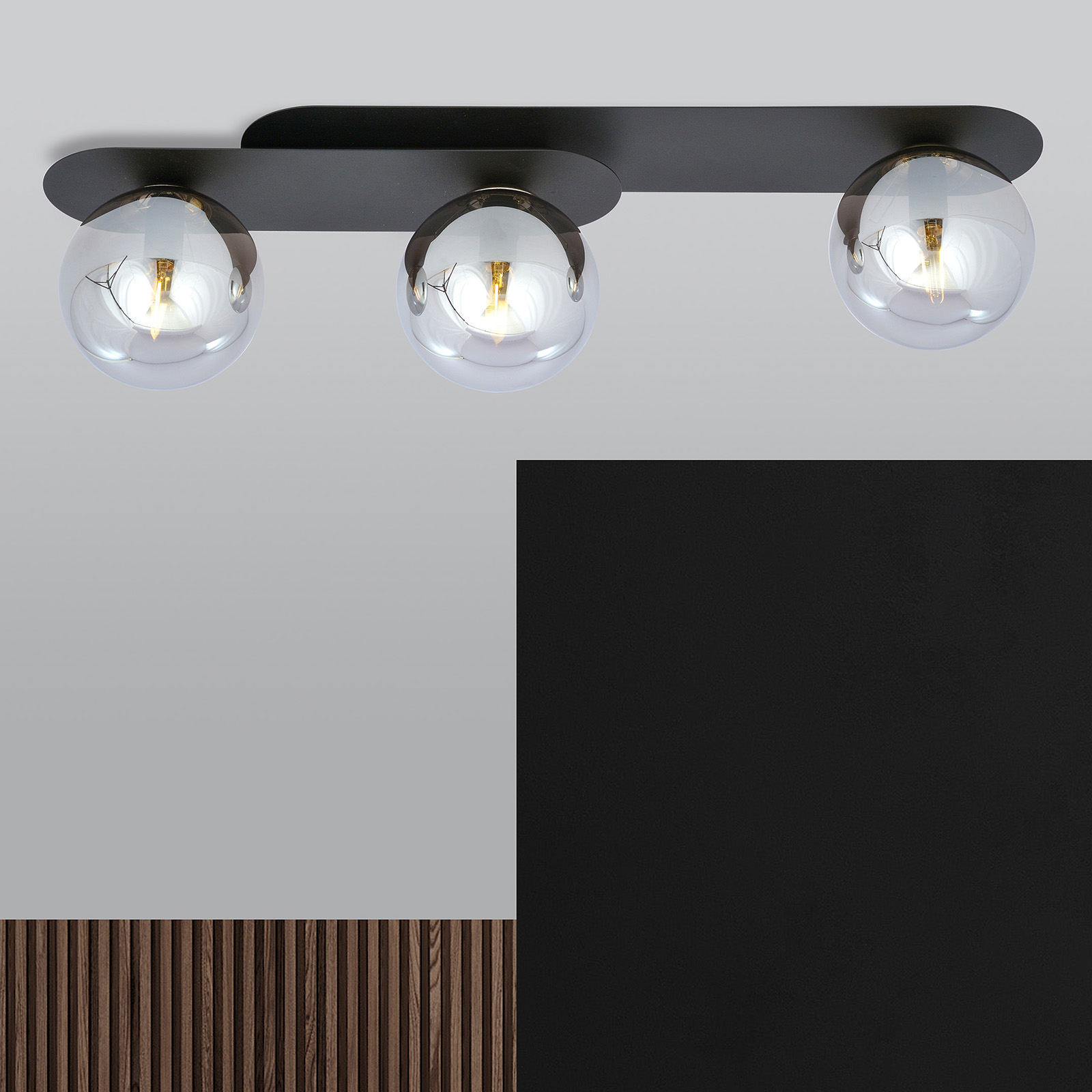 Lustra aplicata design minimalist PLAZA 3 BLACK/GRAFIT, Plafoniere cu spoturi, LED⭐ modele moderne corpuri de iluminat tip spoturi aplicate pe tavan sau perete.✅Design decorativ 2022!❤️Promotii lampi❗ ➽ www.evalight.ro. Alege lustre de iluminat interior tip plafoniere si aplice cu 3 spoturi pe bara cu lumina LED si directie reglabila pentru living, dormitor, bucatarie, baie, hol, camera copii, calitate de lux la cel mai bun pret. a