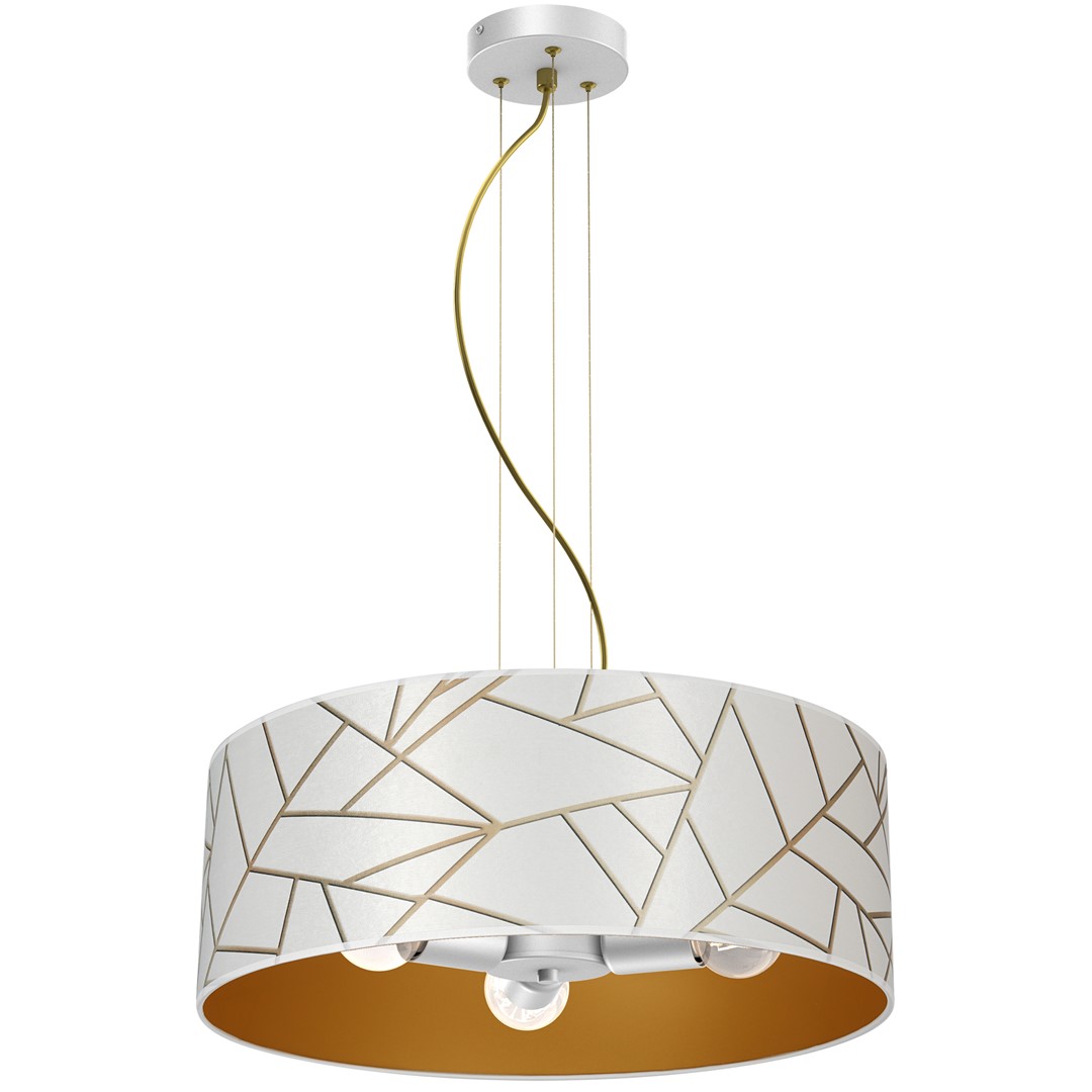 Lustra design modern ZIGGY alb, auriu MLG-MLP7569, Pendule / Lustre suspendate moderne, LED⭐ modele elegante pentru bucatarie, living dormitor.✅DeSiGn decorativ unic!❤️Promotii lampi❗ ➽www.evalight.ro. Alege corpuri de iluminat suspendate pt interior stil modern, suspensii de tip pendule cu cristale, abajur material textil, lemn, metal, sticla, bec tip lumanare Edison sau LED, ieftine si de lux, calitate deosebita la cel mai bun pret. a