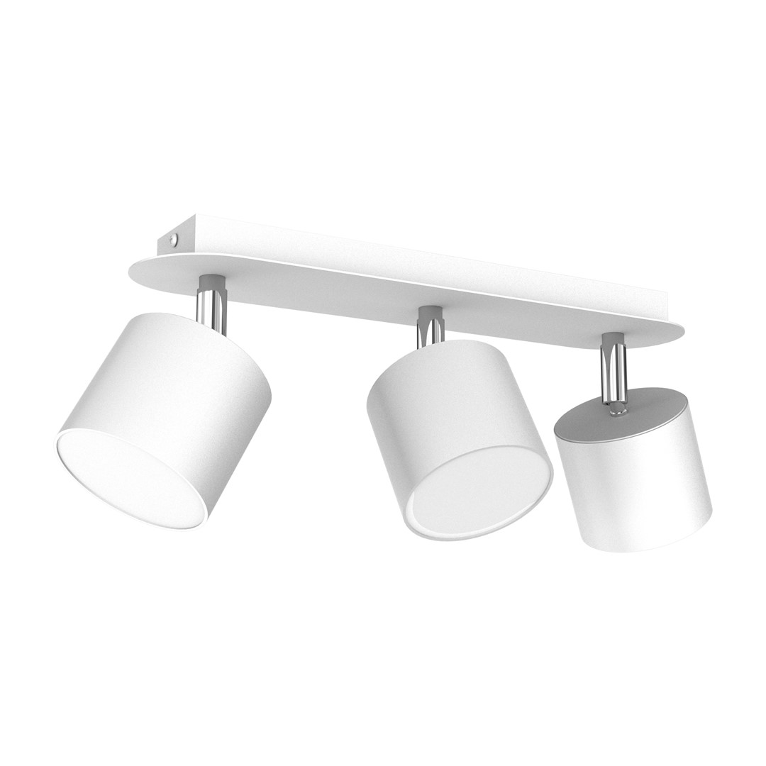 Lustra cu 3 spoturi directionabile pentru tavan design modern DIXIE alb, Plafoniere cu 3 spoturi, LED⭐ modele moderne corpuri de iluminat tip spoturi aplicate pe tavan sau perete.✅Design decorativ unic!❤️Promotii lampi❗ ➽ www.evalight.ro. Alege oferte lustre de iluminat interior tip plafoniere si aplice cu 3 spoturi pe bara cu lumina LED si directie reglabila pentru living, dormitor, bucatarie, baie, hol, camera copii, calitate de lux la cel mai bun pret. a