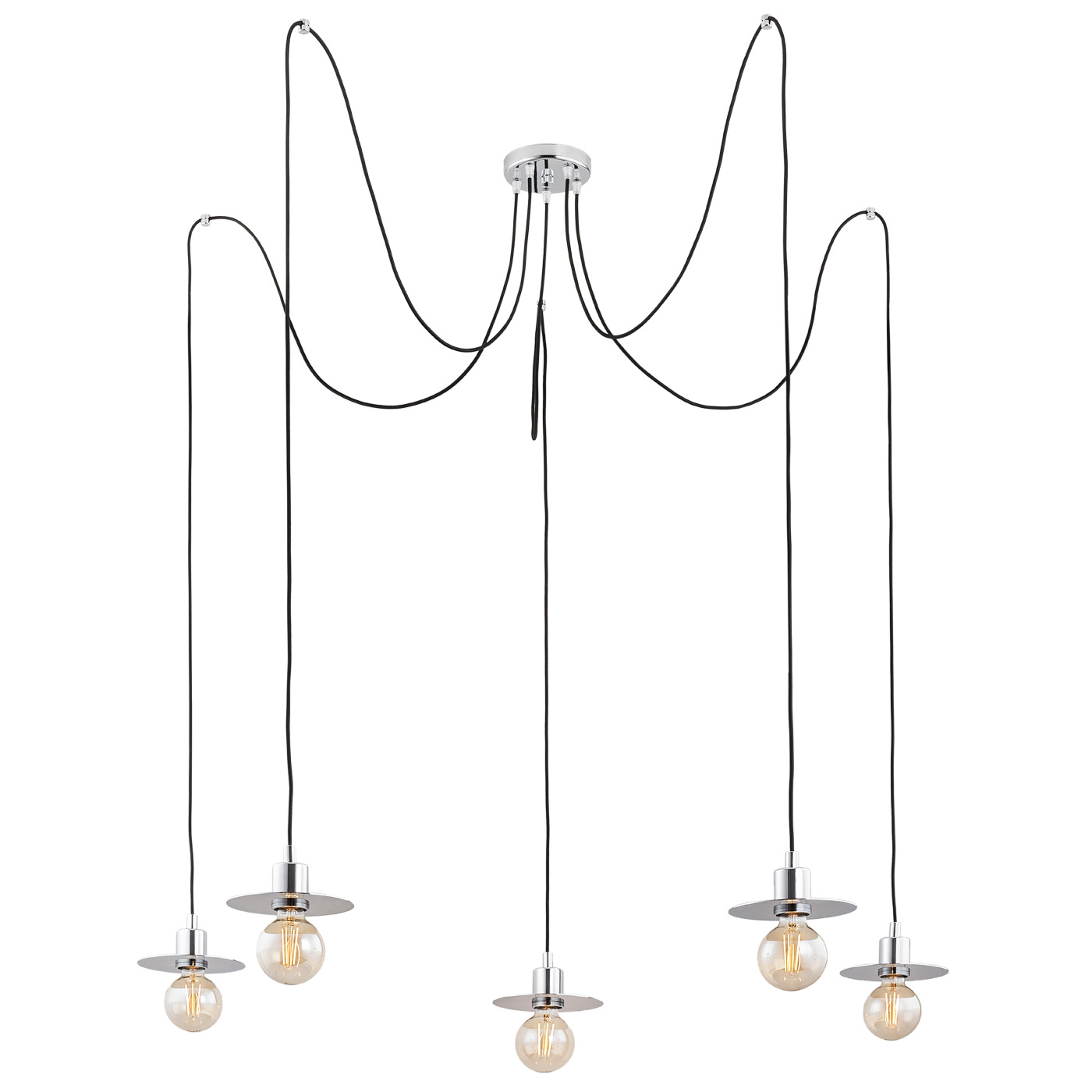 Lustra cu Pendule metalice stil industrial CORSO 5 crom, NOU❗ Lustre VINTAGE, RETRO, INDUSTRIA Style⭐cele mai iubite❤️ corpuri de iluminat decorative moderne.✅Design antichizat unic!❤️Promotii lampi❗ ➽ www.evalight.ro. Alege candelabre elegante de lux pentru camere interior (bucatarie, dormitor si living) decorate in stil vintage sau retro, modele de calitate deosebita la cel mai bun pret. a