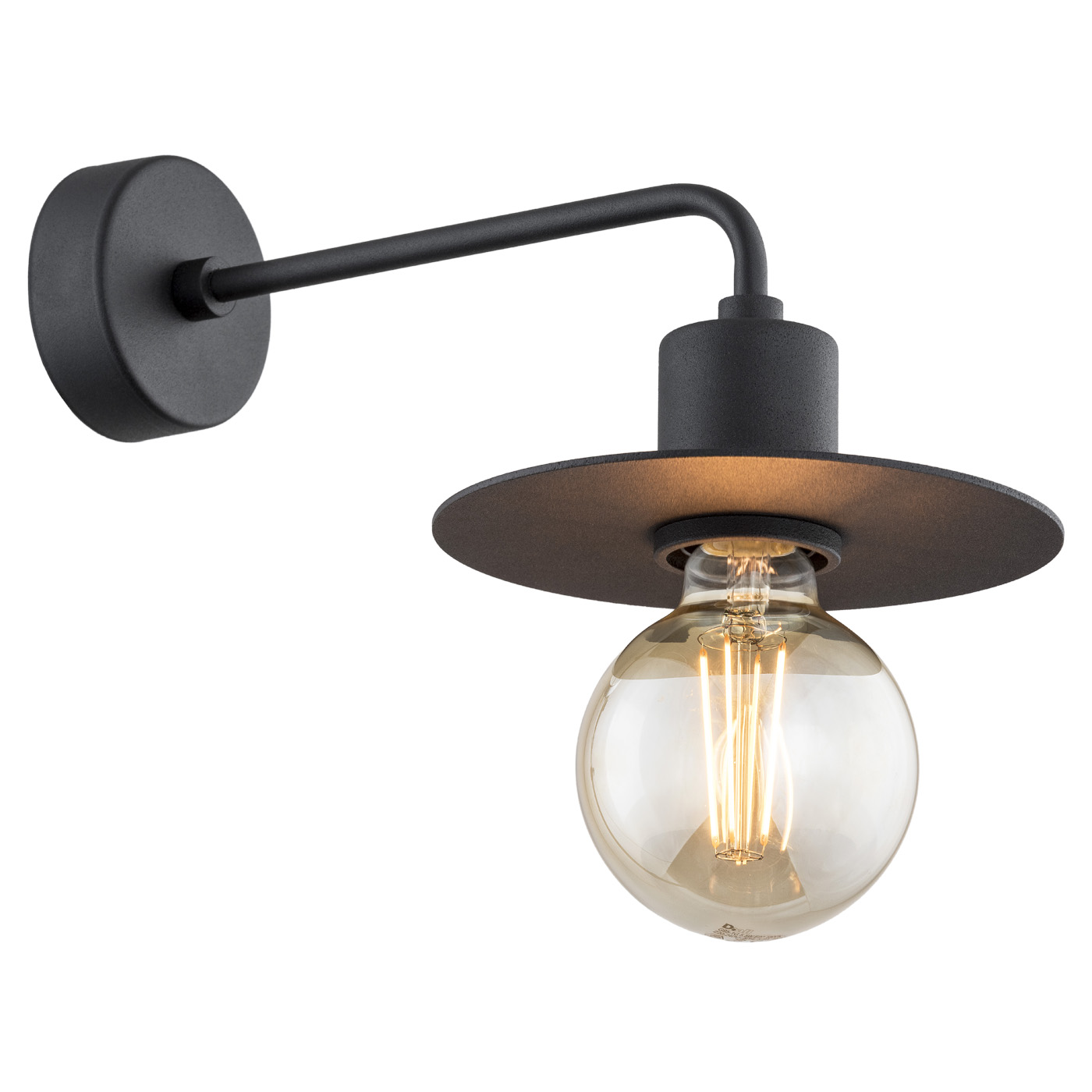 Aplica de perete metalica stil industrial CORSO negru, Candelabre Vintage, Retro⭐ modele lustre decorative moderne pentru iluminat bucatarie, dormitor si living.✅Design elegant unic!❤️Promotii lampi❗ ➽ www.evalight.ro. Oferte la corpuri de iluminat suspendate de tip suspensii pentru camere interior, decorate in stil antichizat industrial, retro sau vintage, abajur material textil, lemn, metal, sticla, bec tip lumanare Edison sau LED, ieftine si de lux, calitate deosebita la cel mai bun pret. a