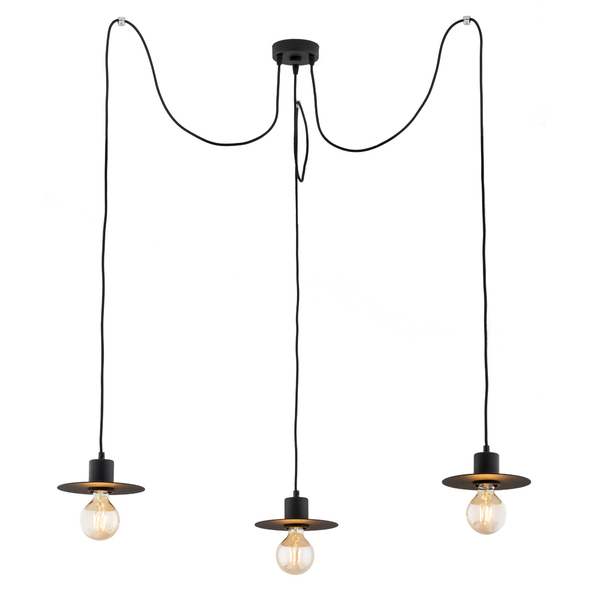 Lustra cu Pendule metalice stil industrial CORSO 3 negru, NOU❗ Lustre VINTAGE, RETRO, INDUSTRIA Style⭐cele mai iubite❤️ corpuri de iluminat decorative moderne.✅Design antichizat unic!❤️Promotii lampi❗ ➽ www.evalight.ro. Alege candelabre elegante de lux pentru camere interior (bucatarie, dormitor si living) decorate in stil vintage sau retro, modele de calitate deosebita la cel mai bun pret. a