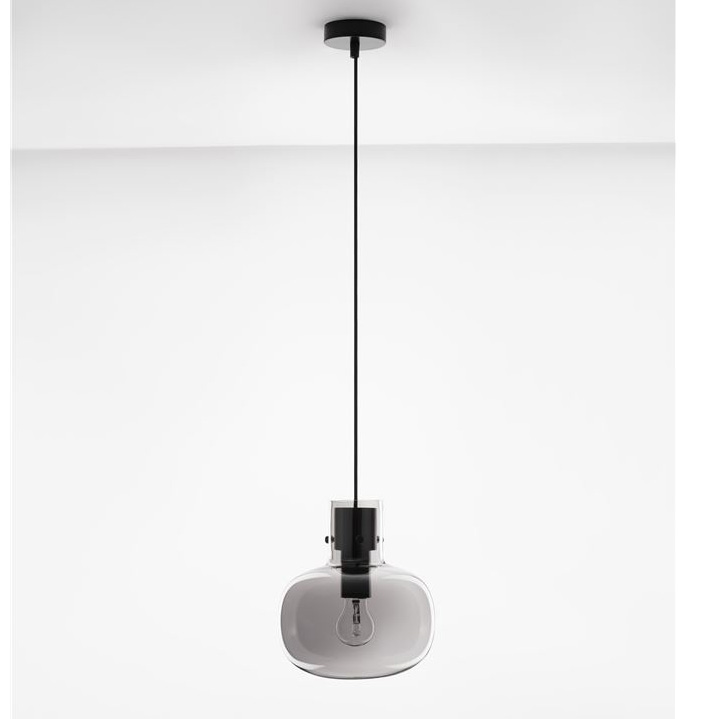 Lustra, Pendul design modern CINZIA fumuriu, 22cm, Pendule / Lustre suspendate moderne, LED⭐ modele elegante pentru bucatarie, living dormitor.✅DeSiGn decorativ unic!❤️Promotii lampi❗ ➽www.evalight.ro. Alege corpuri de iluminat suspendate pt interior stil modern, suspensii de tip pendule cu cristale, abajur material textil, lemn, metal, sticla, bec tip lumanare Edison sau LED, ieftine si de lux, calitate deosebita la cel mai bun pret. a