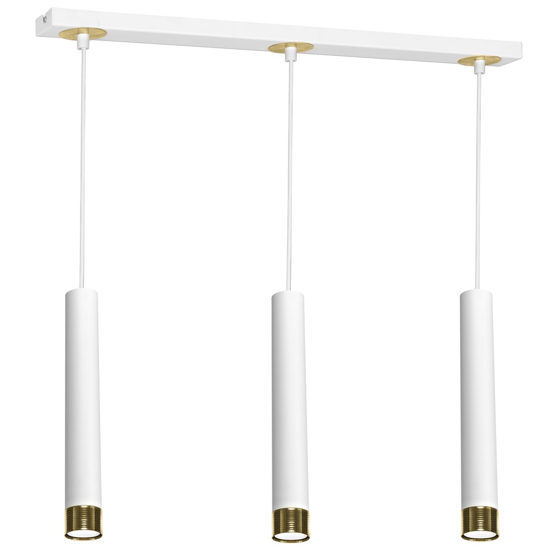 Lustra cu 3 pendule design modern DANI alb, auriu, Candelabre si Lustre moderne elegante⭐ modele clasice de lux pentru living, bucatarie si dormitor.✅ DeSiGn actual Top 2020!❤️Promotii lampi❗ ➽ www.evalight.ro. Oferte corpuri de iluminat suspendate pt camere de interior (înalte), suspensii (lungi) de tip lustre si candelabre, pendule decorative stil modern, clasic, rustic, baroc, scandinav, retro sau vintage, aplicate pe perete sau de tavan, cu cristale, abajur din material textil, lemn, metal, sticla, bec Edison sau LED, ieftine de calitate deosebita la cel mai bun pret. a